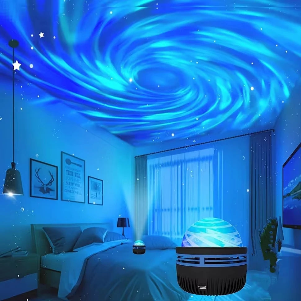 Proyector de galaxias LED, proyector de cielo estrellado colorido, luz nocturna para dormitorio, decoración para habitación infantil, decoración para fiestas navideñas