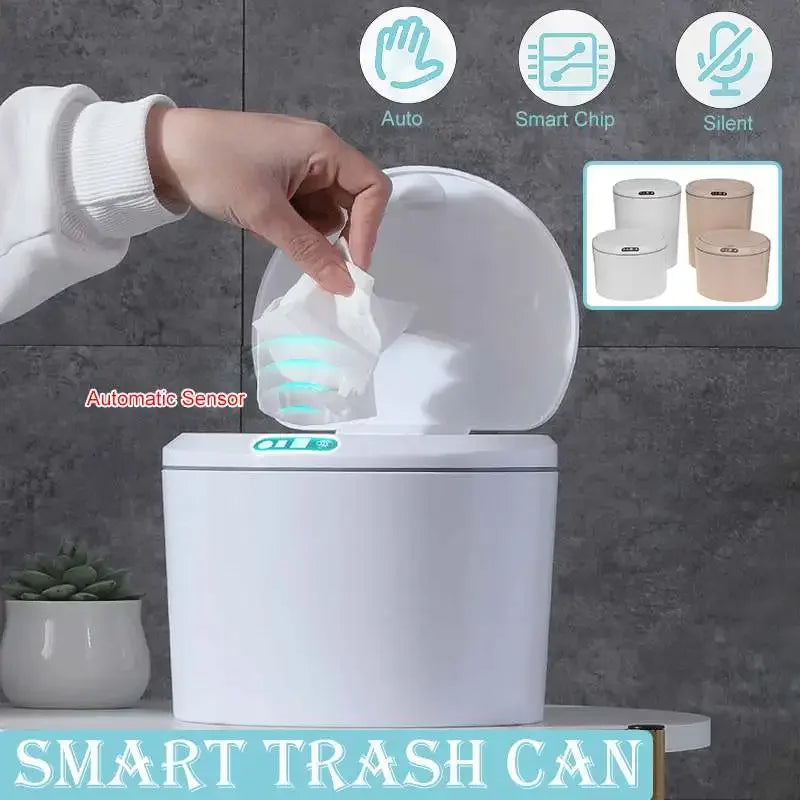 Cubo de basura inteligente de 3/5 L para coche, con tapa automática con sensor, eléctrico y con cubierta. Ideal para organizar el hogar, la cocina y la sala de estar.