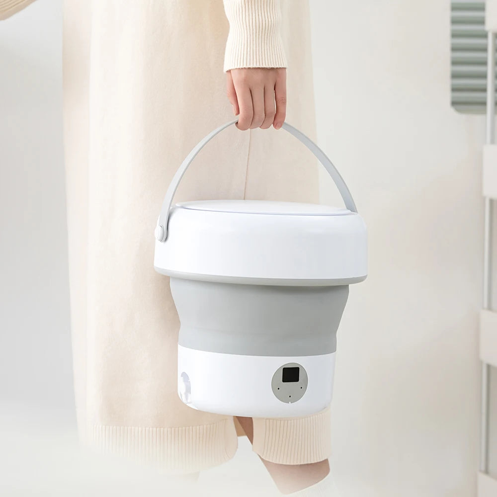 Lavadora portátil plegable de 6L y 11L con centrifugadora para ropa, ropa interior y calcetines, ultrasónica, para viajes y hogar. Mini lavadora de 110V y 220V.