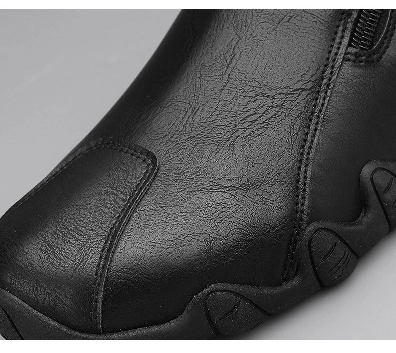 Zapatos casuales nuevos para hombre 2024, botines de lujo con punta redonda, zapatos ligeros sin cordones para caminar, zapatillas altas cómodas para hombre, ideales para actividades al aire libre.