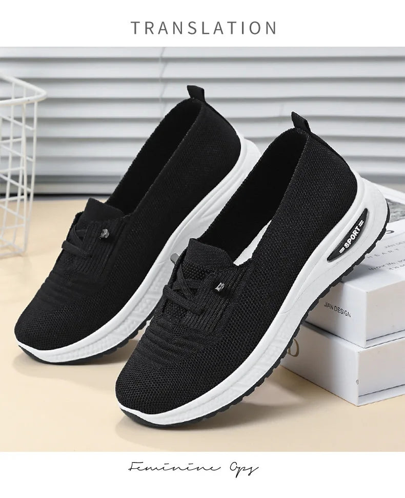 Zapatillas deportivas casuales para mujer 2025, transpirables, de malla, con suela gruesa. Precio asequible. Envío gratuito