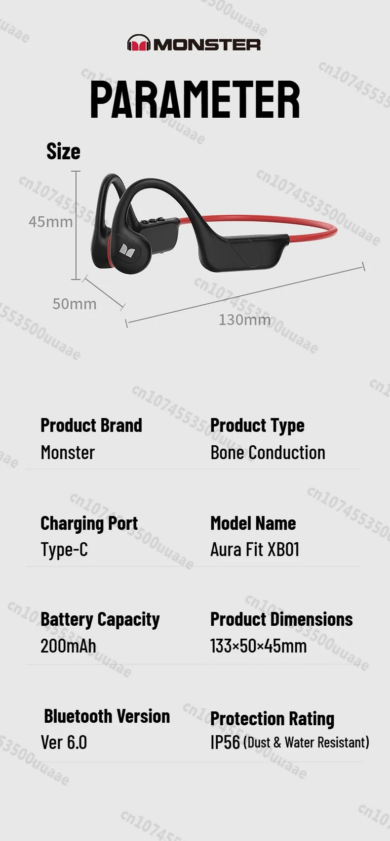 Auriculares monster XB01 de conducción Ósea
