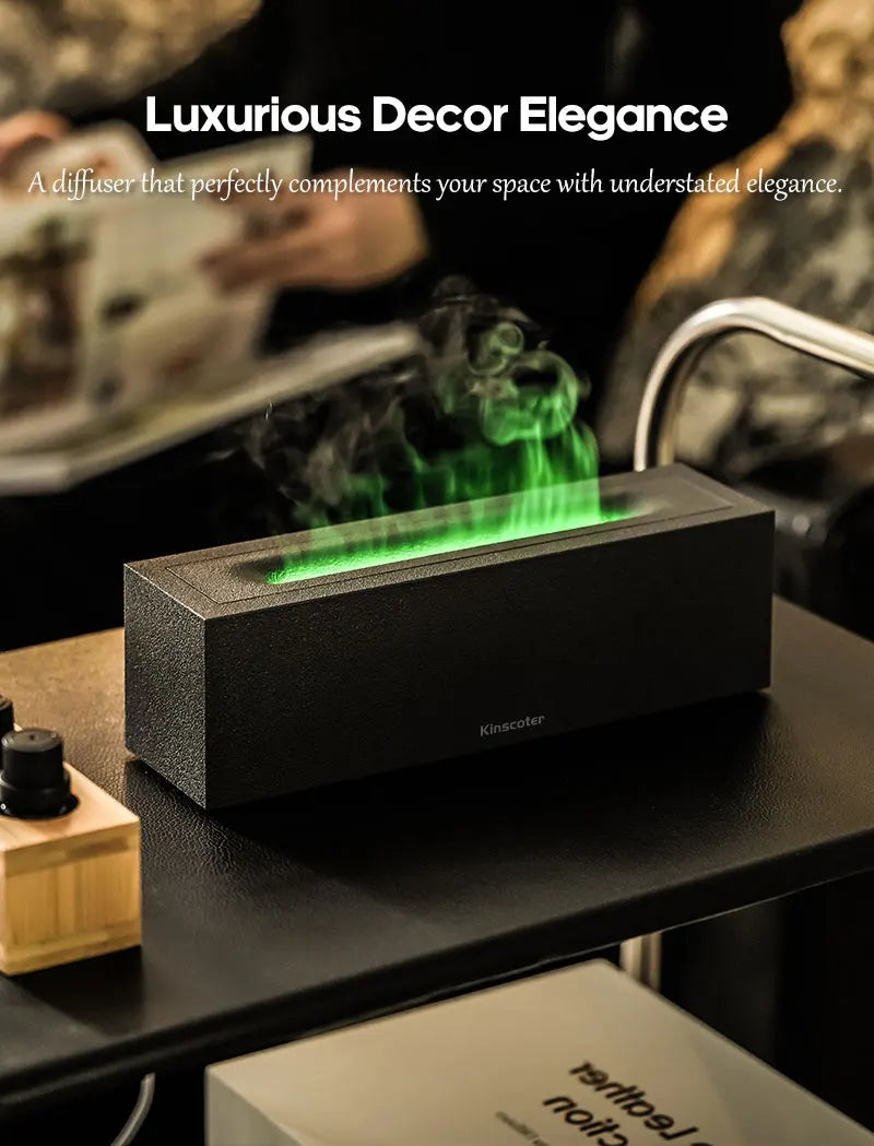 Difusor de aromas con forma de llama, humidificador de aire ultrasónico