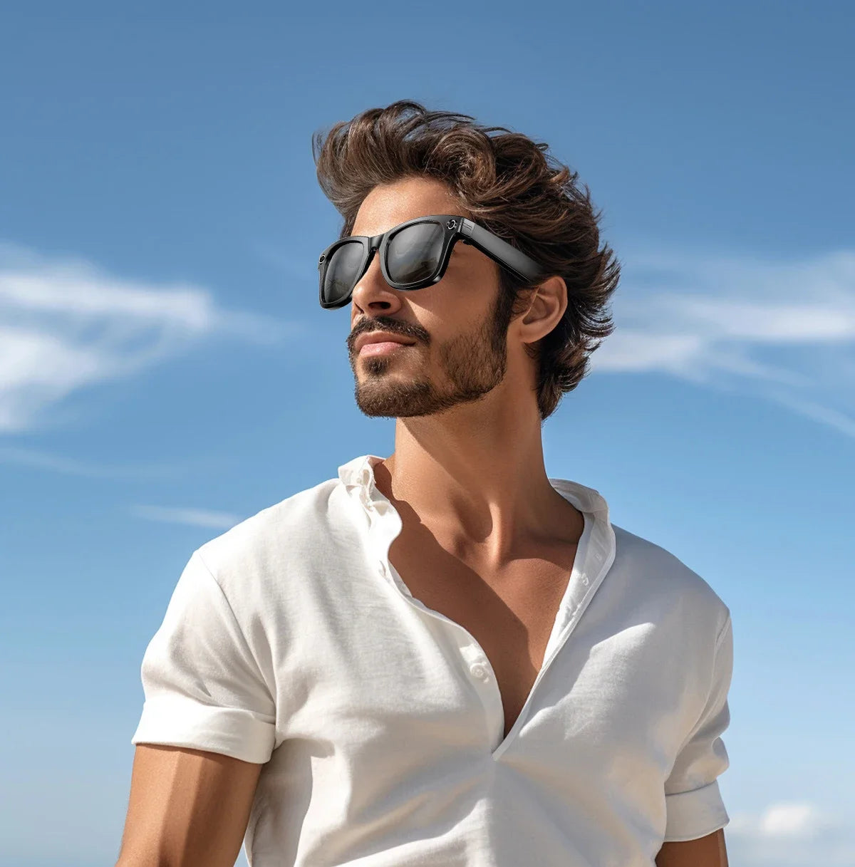 Gafas de sol inteligentes 2025 con IA, cámara de vídeo de 8 MP, traducción, Bluetooth, llamadas, reproducción de música, para hombres y mujeres, grabación al 100%.