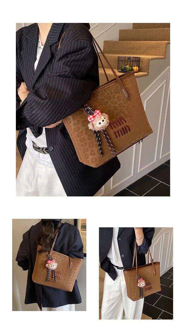 Bolso de mano nuevo para mujer 2025, bolso de hombro de gran capacidad, bolso tote, bolso para ir al trabajo, bolso de mano bajo el brazo, moderno