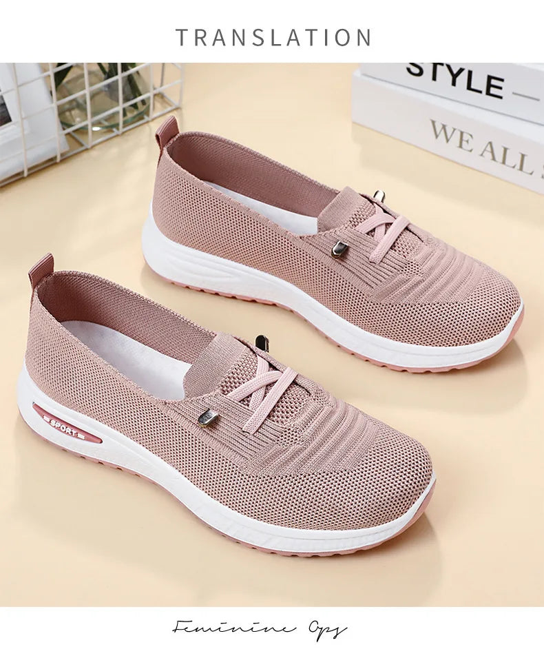 Zapatillas deportivas casuales para mujer 2025, transpirables, de malla, con suela gruesa. Precio asequible. Envío gratuito