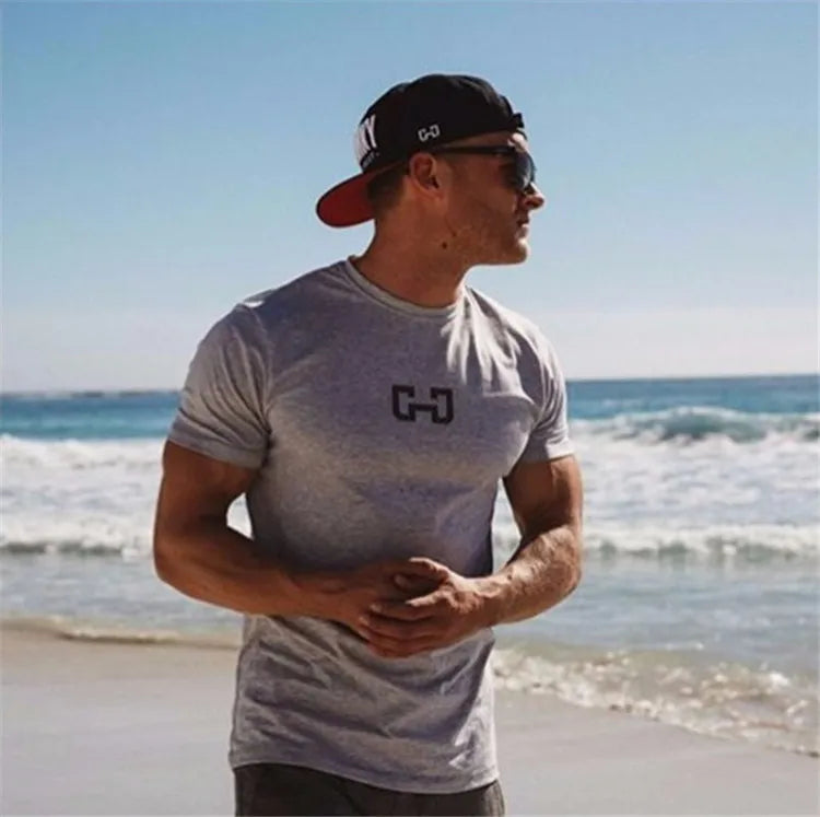 Camiseta de moda para hombre, tops para hombre, ropa de verano para fitness