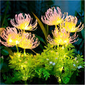 Lámpara solar de jardín con flores y tallo iluminados, panel solar mejorado, decoración para exteriores y regalo para mamá.