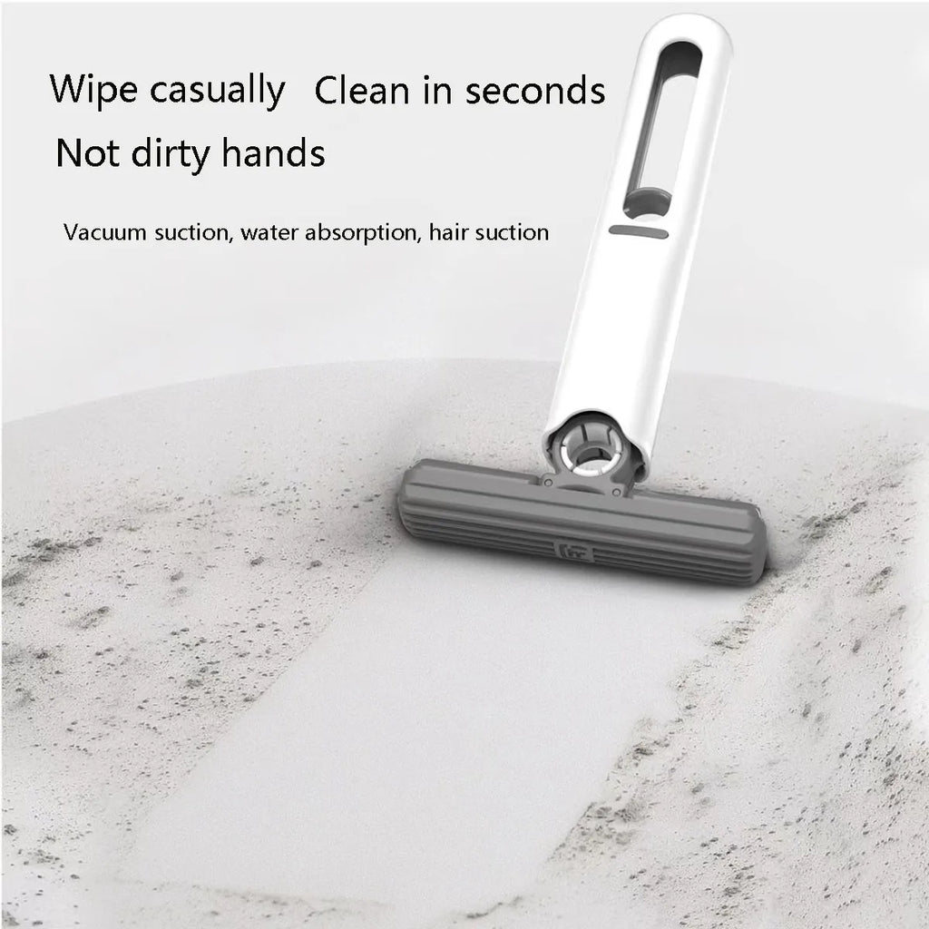 Mini fregona autoescurrible, potente y plegable, herramienta de limpieza doméstica, no necesita lavado a mano, fregona de gran absorción para baño, cocina y escritorio.