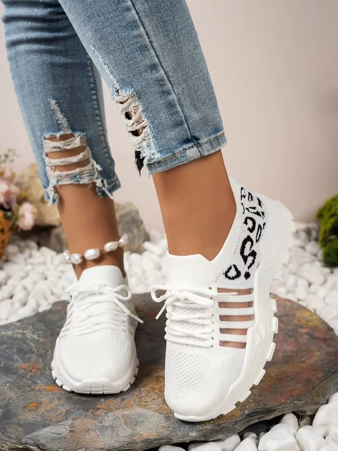 Zapatillas casuales para mujer 2025 Ligeras y transpirables Zapatillas casuales para mujer Zapatillas gruesas para mujer Tenis Feminino Basket Femme