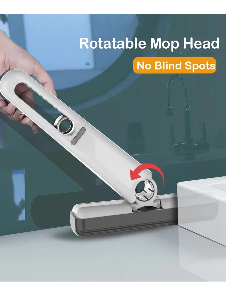 Mini fregona plegable de gran potencia con esponja para limpieza del hogar. Fregonas autoescurribles para suelos, escritorios, ventanas y coches.