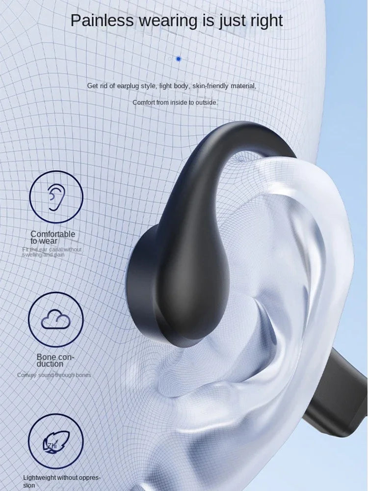 Auriculares de conducción ósea Run for Shokz, auriculares Bluetooth de oído abierto, auriculares inalámbricos supraaurales, auriculares deportivos inalámbricos para correr.