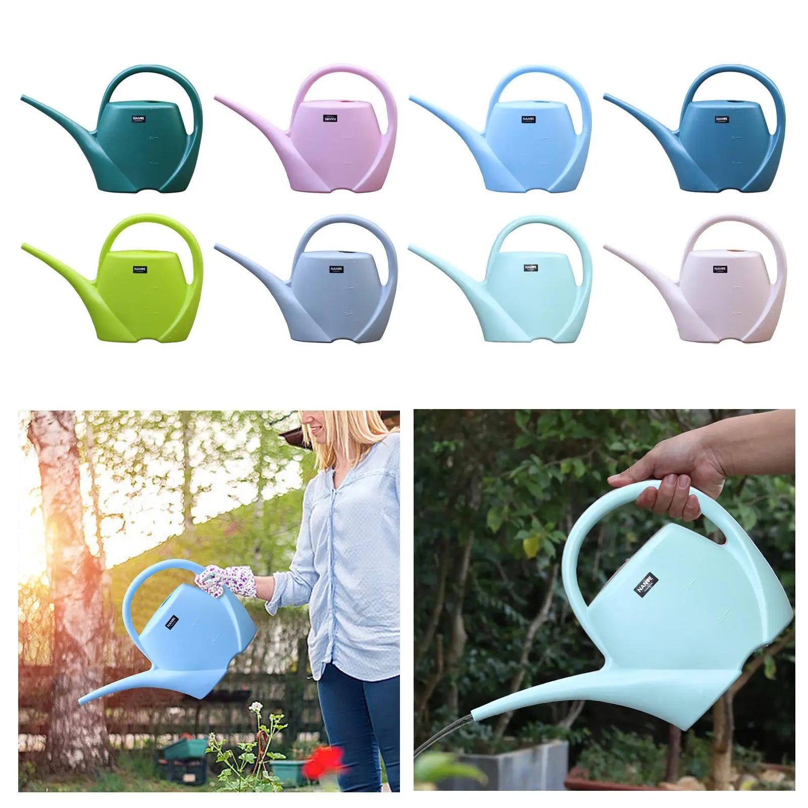 Regadera de jardín con aspersor de 3 litros, reutilizable, para jardinería. Herramientas manuales. Regadera para plantas de interior, jardín y flores.