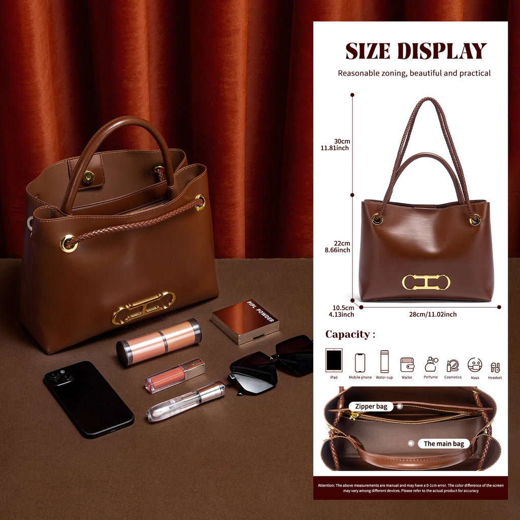 Bolso de mano para mujer, nuevo modelo otoño 2025, bolso tote minimalista negro, bolso de doble uso para ir al trabajo.