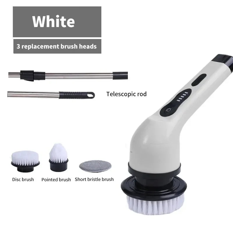 Cepillo de limpieza eléctrico inalámbrico para baño, ventanas, cocina, automóviles.