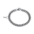 Pulsera de cadena cubana para hombres, mujeres y parejas, pulseras de acero inoxidable de 3 a 11 mm para novio, esposo o amante.