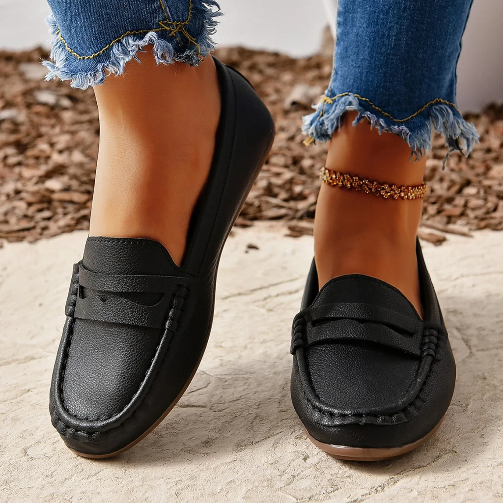 Zapatos planos para mujer, cómodos, ligeros, a la moda, mocasines, ideales para primavera y otoño, zapatillas casuales de suela fina, zapatos para exteriores para mujer.