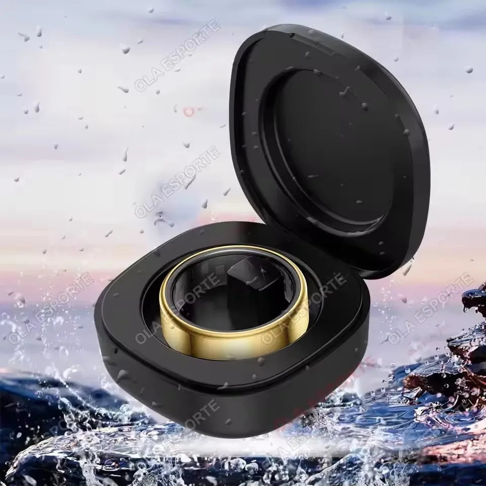 Anillo inteligente R10 con base de carga para hombres y mujeres. Monitorización de la salud, el sueño y la frecuencia cardíaca. Resistencia al agua IP68 y 5ATM. Modo multideporte