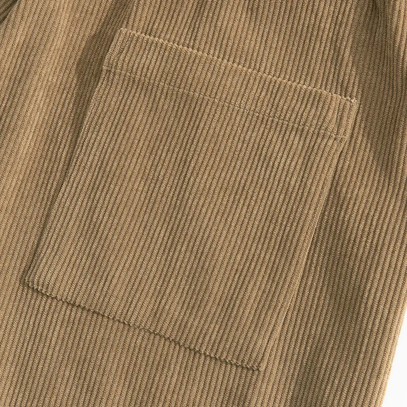 Pantalones casuales holgados con cordón para hombre, ideales para otoño e invierno.