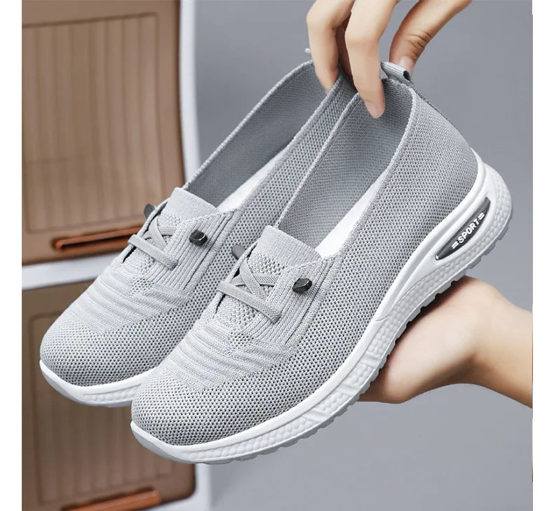 Zapatillas deportivas casuales para mujer 2025, transpirables, de malla, con suela gruesa. Precio asequible. Envío gratuito