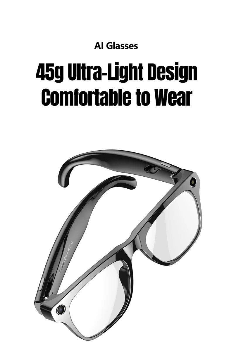 Gafas inteligentes 4K HD con IA, fotocromáticas, multifunción, Bluetooth, llamadas, asistente de voz, reproductor de música, traductor y cámara.