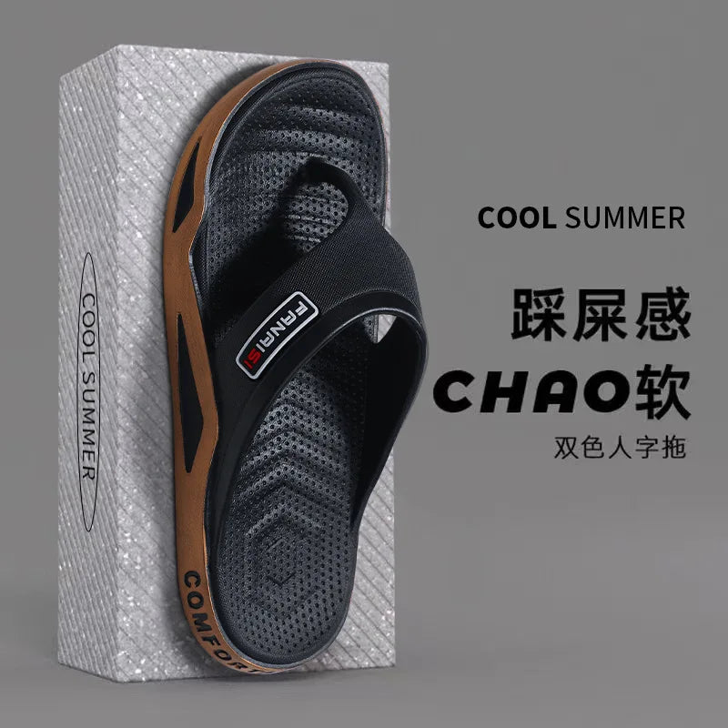 Chanclas de verano para hombre, sandalias deportivas de playa, calzado informal para hombre, estilo casual, moderno y cómodo para estar en casa.