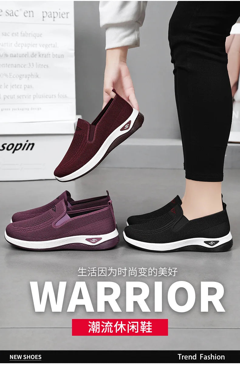Zapatillas deportivas casuales para mujer, transpirables y ligeras, antideslizantes, para correr y caminar al aire libre, vulcanizadas.