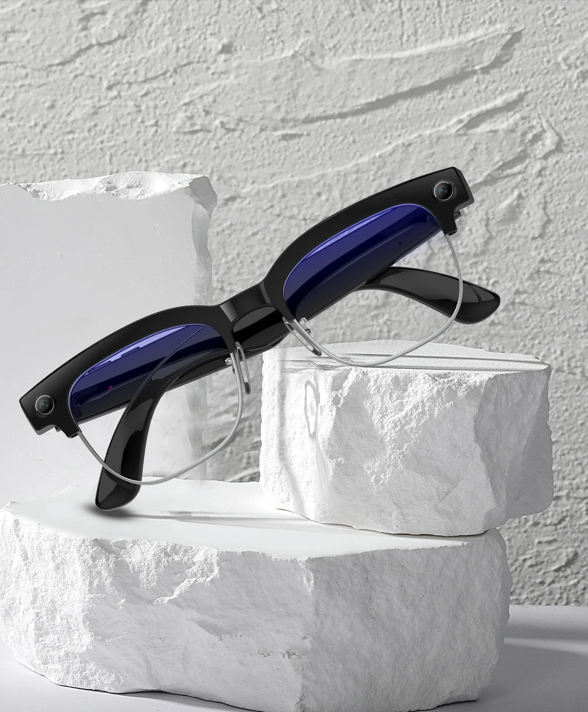 Gafas inteligentes con IA, Bluetooth, 8MP, resistentes al agua (IP66), grabación de video, reconocimiento de fotos y traducción, batería de 290 mAh. Gafas para uso diario.