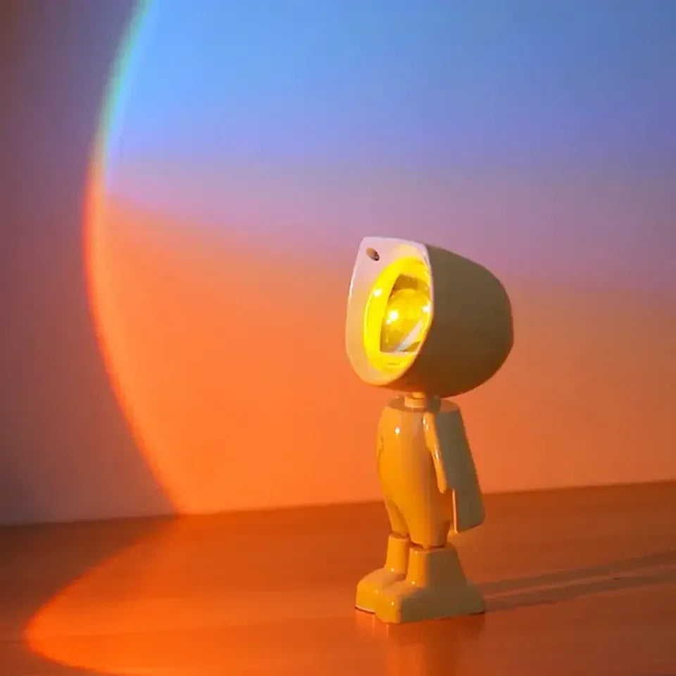 Lámpara de proyección de puesta de sol, brillo y colores ajustables