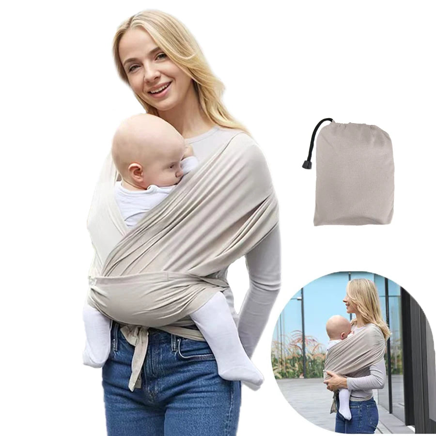 Mochila portabebés ergonómica para recién nacidos con correas tipo mochila, ideal para la crianza al aire libre, con soporte en forma de X y cómoda.