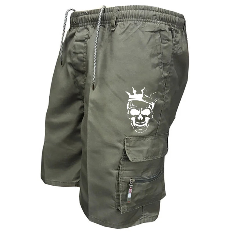 Nuevos pantalones cortos casuales de moda para hombre con múltiples bolsillos, pantalones holgados de fitness, pantalones cortos tácticos de camuflaje.