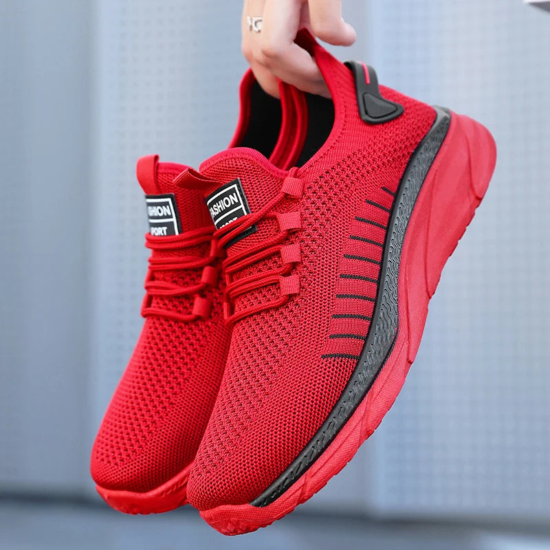 Zapatillas deportivas casuales para hombre, diseño cómodo de caña baja, ligeras, antideslizantes, con forro de malla transpirable.