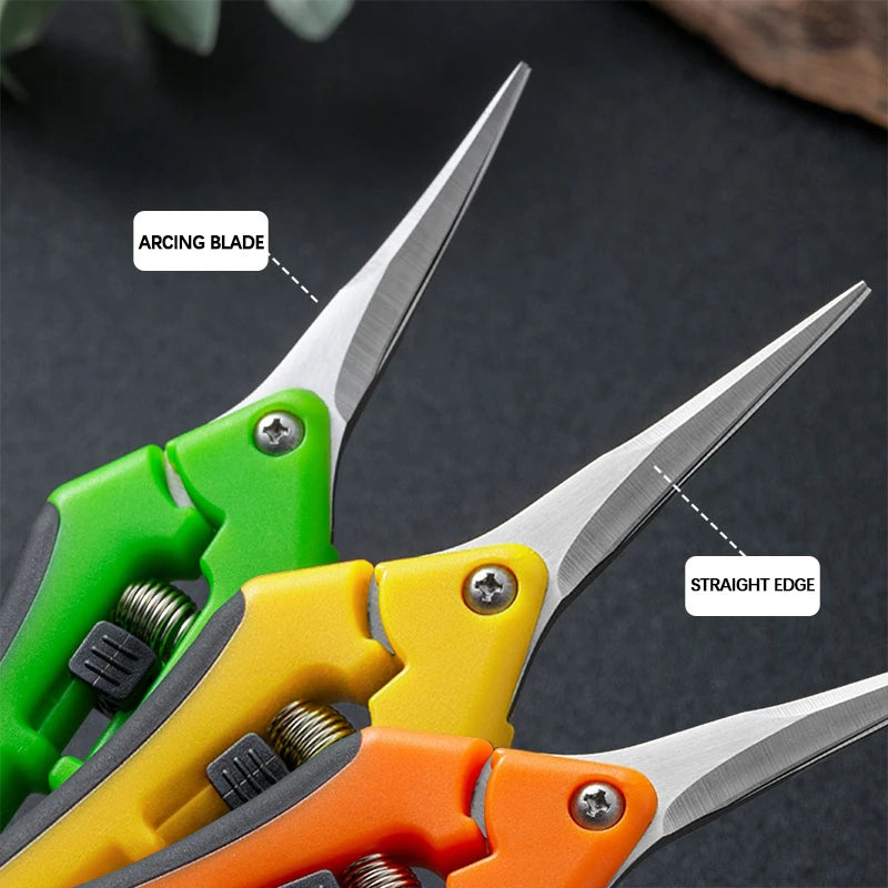 Tijeras de jardinería, tijeras para bonsái, tijeras de metal para jardinería, herramienta de poda, cortador manual, para recoger frutas y malas hierbas, para macetas, 1 unidad.
