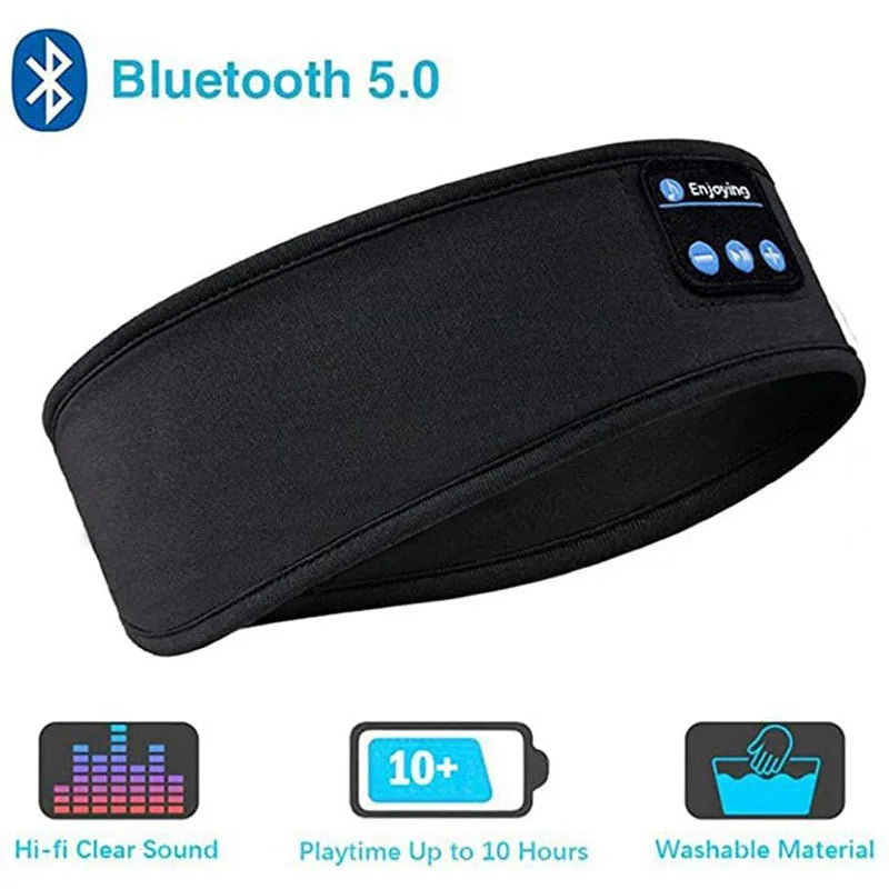 Antifaz para dormir con auriculares Bluetooth, antifaz de algodón para viajes, ideal para mujeres y hombres