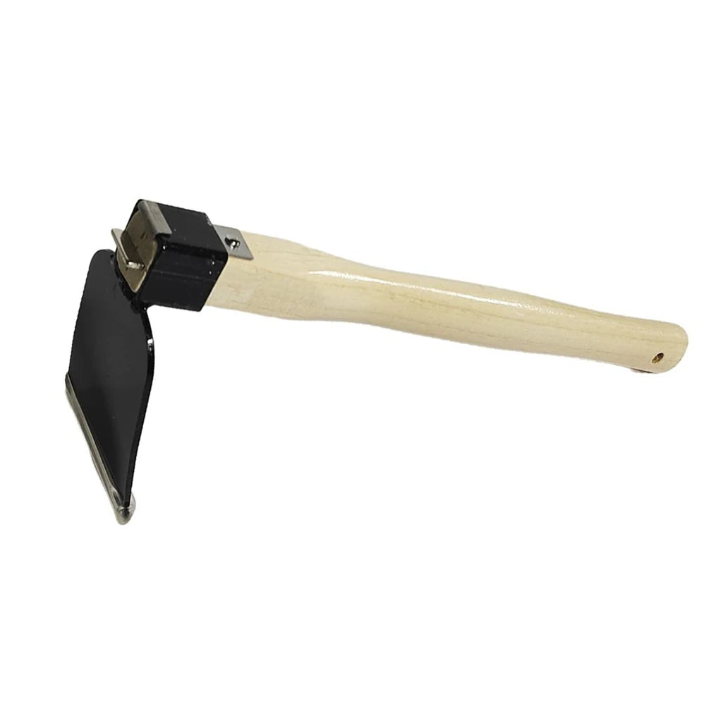 Rastrillo de mano para jardín con mango de madera, azada de doble propósito, azada y cultivador para cavar, desherbar, jardinería y cultivo.