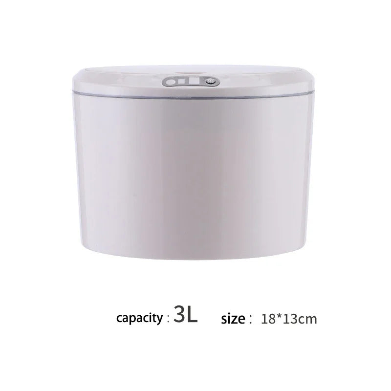 Cubo de basura inteligente de 3/5 L para coche, con tapa automática con sensor, eléctrico y con cubierta. Ideal para organizar el hogar, la cocina y la sala de estar.