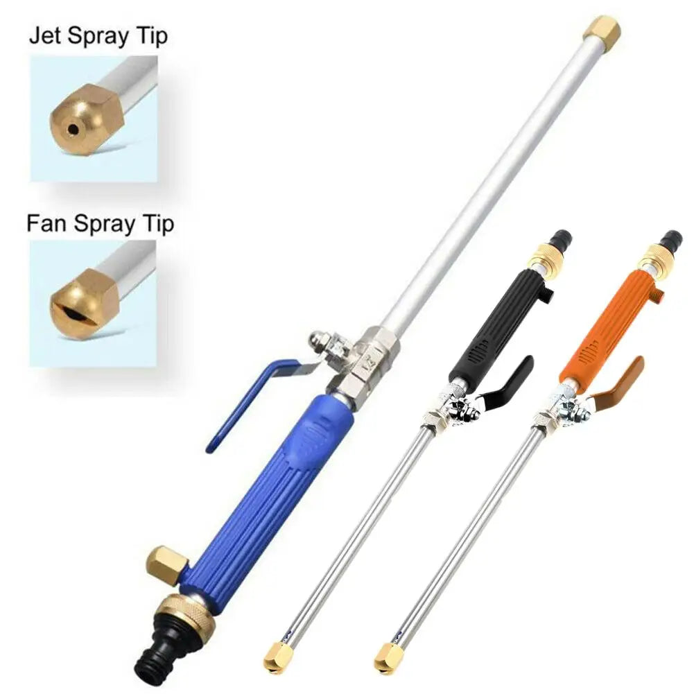 Pistola de agua a alta presión para coche de 46 cm, manguera de limpieza para jardín, herramienta de riego, pulverizador, boquilla aspersora R4Z8