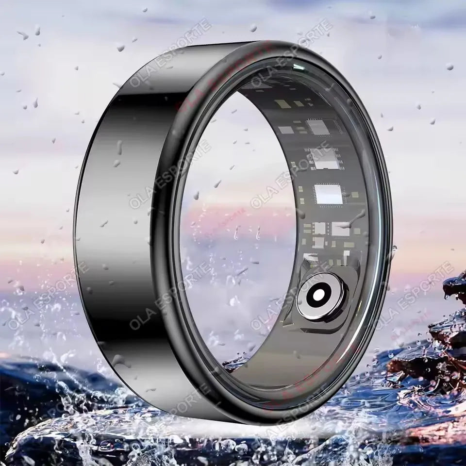 Anillo inteligente R10 con base de carga para hombres y mujeres. Monitorización de la salud, el sueño y la frecuencia cardíaca. Resistencia al agua IP68 y 5ATM. Modo multideporte