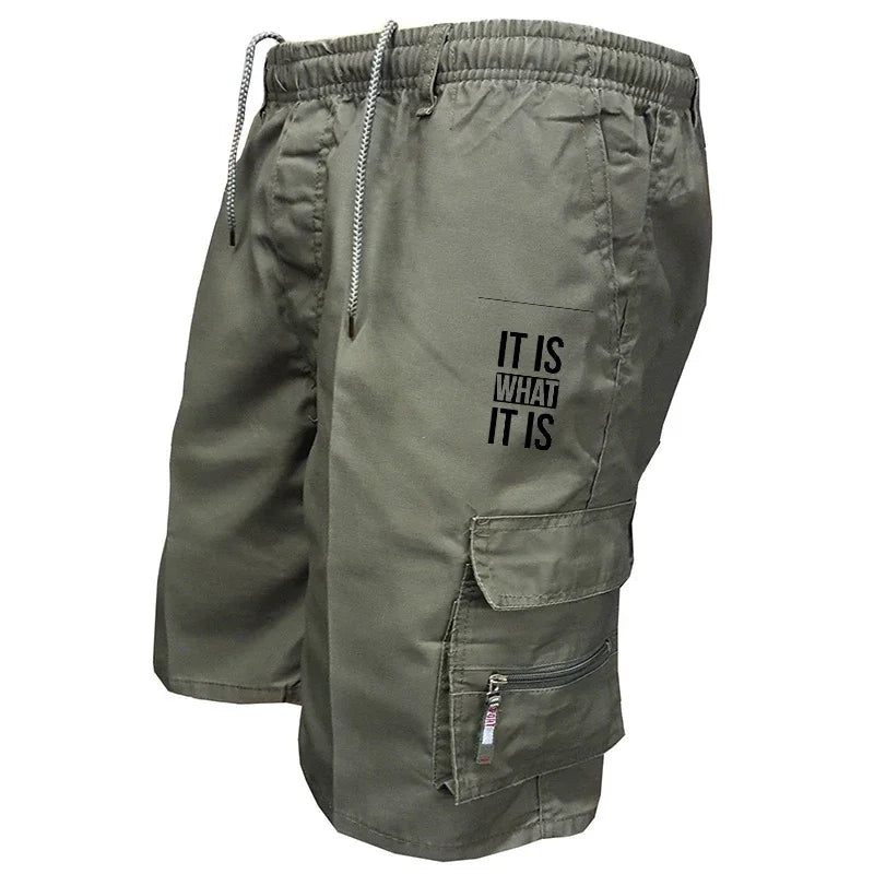 Pantalones cortos tácticos de camuflaje para hombre, de verano, con bolsillos cargo, estilo militar, informales, para senderismo, pesca y viajes.