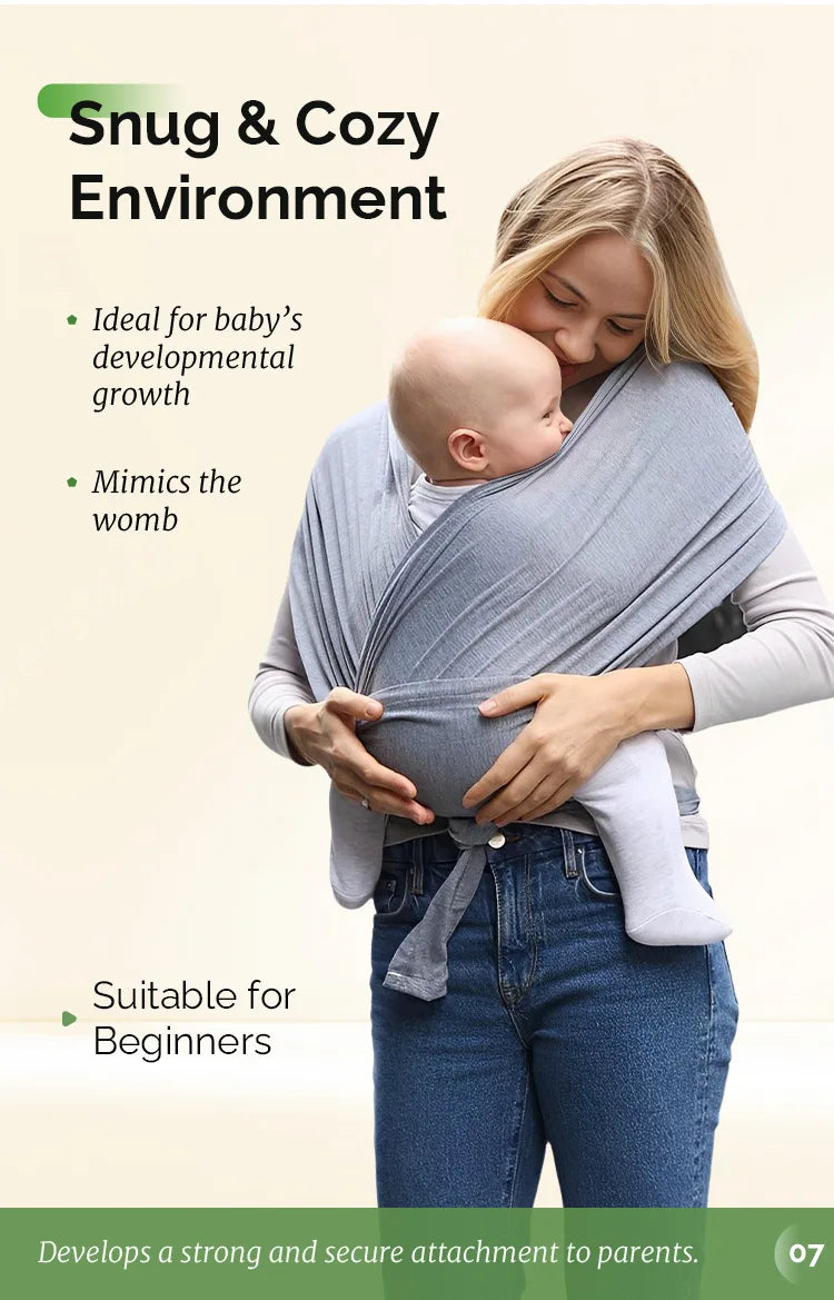 Mochila portabebés ergonómica para recién nacidos con correas tipo mochila, ideal para la crianza al aire libre, con soporte en forma de X y cómoda.