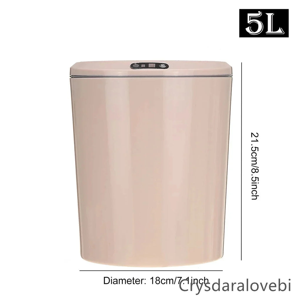 Cubo de basura inteligente de 3/5 L para coche, con tapa automática con sensor, eléctrico y con cubierta. Ideal para organizar el hogar, la cocina y la sala de estar.