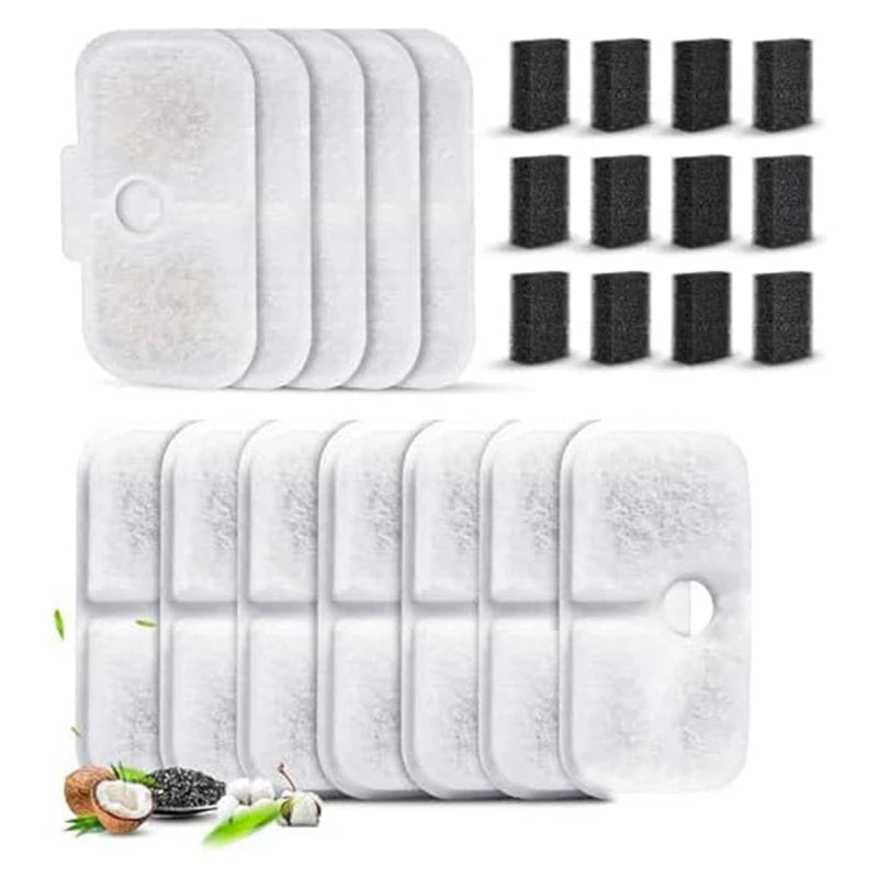 Filtros para fuente de agua para mascotas PETLIBRO Dockstream Cat Water Fountain PLWF005/PLWF105/PLWF115 (2,5 L/84 oz), triple filtración.