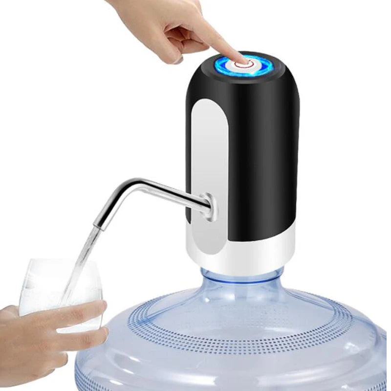 Dispensador automático de agua embotellada inalámbrico eléctrico ATWFS, recargable por USB.