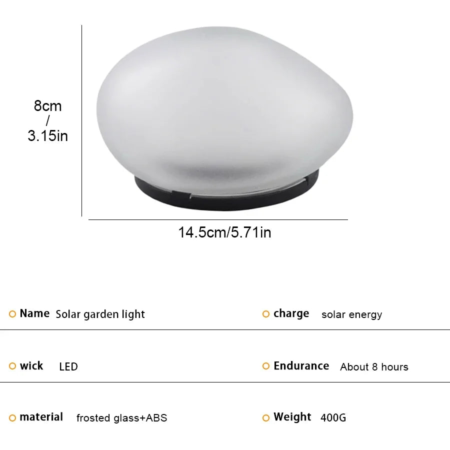 Luces solares para jardín, exteriores, impermeables, con forma de piedra y alimentadas por energía solar, luces de paisajismo para jardín, camino, patio y césped.