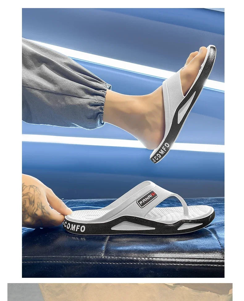 Chanclas de verano para hombre, sandalias deportivas de playa, calzado informal para hombre, estilo casual, moderno y cómodo para estar en casa.