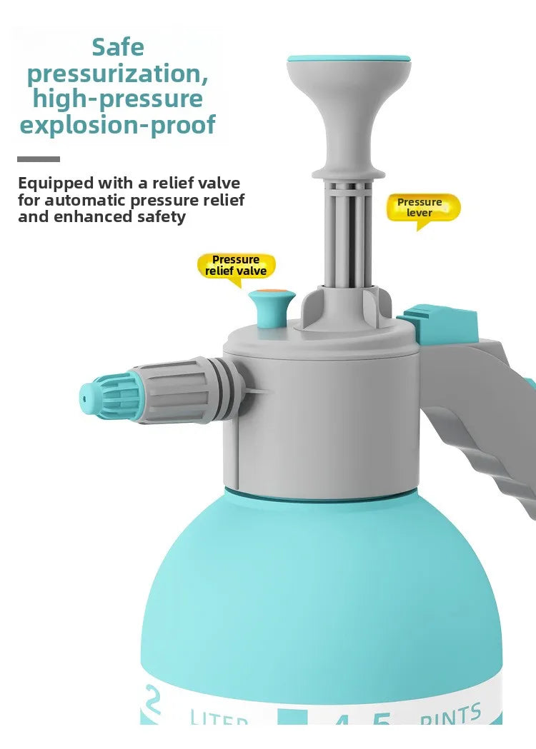 Regadera con mango extendido, pulverizador manual de presión de aire, regadera para plantas, maceta con pulverizador reforzado de presión de aire.