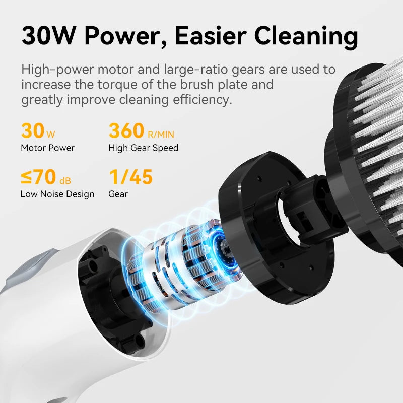 Cepillo de limpieza eléctrico inalámbrico 7 en 1 para baño, ventanas, limpiador giratorio eléctrico, cocina, inodoro, automóvil, hogar, rotación y limpieza.