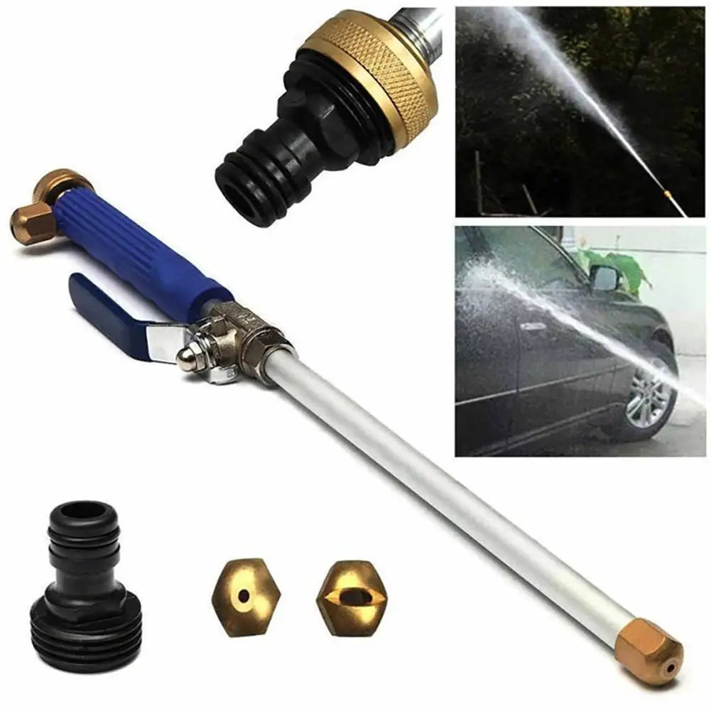 Pistola de agua a alta presión para coche de 46 cm, manguera de limpieza para jardín, herramienta de riego, pulverizador, boquilla aspersora R4Z8