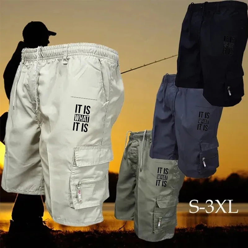 Pantalones cortos tácticos de camuflaje para hombre, de verano, con bolsillos cargo, estilo militar, informales, para senderismo, pesca y viajes.