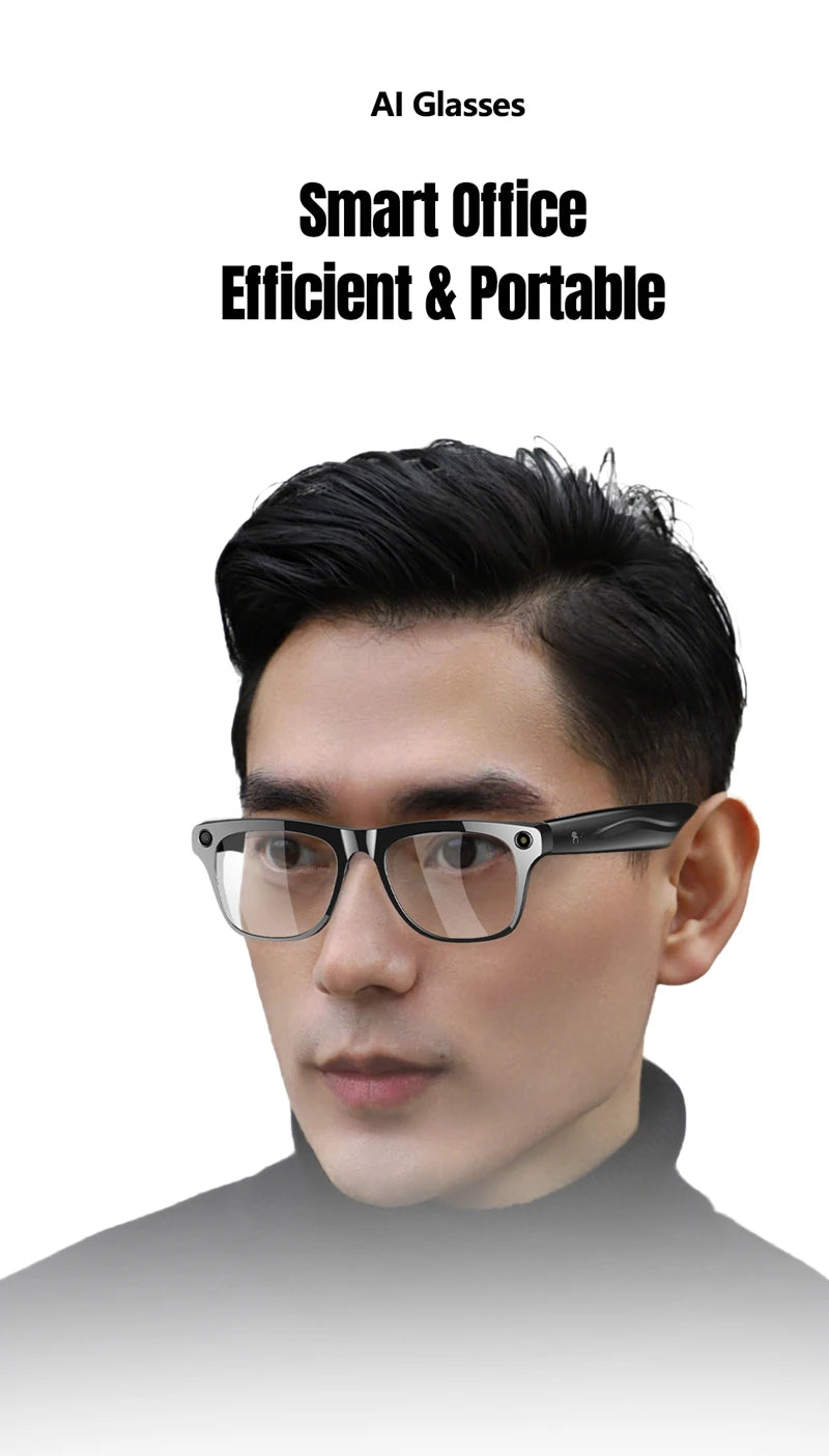 Gafas inteligentes 4K HD con IA, fotocromáticas, multifunción, Bluetooth, llamadas, asistente de voz, reproductor de música, traductor y cámara.